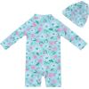 imageUMELOK Baby Girl Swimsuit Infant UPF 50 Bathing Suit Size MonthsLight Blue  Daisy
