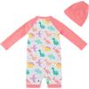 imageUMELOK Baby Girl Swimsuit Infant UPF 50 Bathing Suit Size MonthsPink  Dinosaur