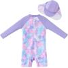 imageUMELOK Baby Girl Swimsuit Infant UPF 50 Bathing Suit Size MonthsPurple  Mermaid