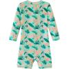 imageUMELOK Baby Girls One Piece Swimsuit Full Zip UPF 50 Sun Protection Swimwear Rash Guard Swim SuitGreenbanana Leaf