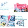 imageUMELOK Baby Girls One Piece Swimsuit Full Zip UPF 50 Sun Protection Swimwear Rash Guard Swim SuitPink  Blue Striped Dinosaur