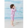 imageUMELOK Baby Girls One Piece Swimsuit Full Zip UPF 50 Sun Protection Swimwear Rash Guard Swim SuitPink Flower