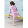imageUMELOK Baby Girls One Piece Swimsuit Full Zip UPF 50 Sun Protection Swimwear Rash Guard Swim SuitPink Flower