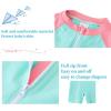 imageUMELOK Baby Girls One Piece Swimsuit Full Zip UPF 50 Sun Protection Swimwear Rash Guard Swim SuitPink Green