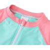 imageUMELOK Baby Girls One Piece Swimsuit Full Zip UPF 50 Sun Protection Swimwear Rash Guard Swim SuitPink Green