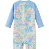 imageUMELOK Baby Girls One Piece Swimsuit Full Zip UPF 50 Sun Protection Swimwear Rash Guard Swim SuitPurple Begonia Flower