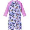 imageUMELOK Baby Girls One Piece Swimsuit Full Zip UPF 50 Sun Protection Swimwear Rash Guard Swim SuitPurple Butterfly