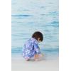 imageUMELOK Baby Girls One Piece Swimsuit Full Zip UPF 50 Sun Protection Swimwear Rash Guard Swim SuitPurple Flower
