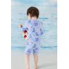 imageUMELOK Baby Girls One Piece Swimsuit Full Zip UPF 50 Sun Protection Swimwear Rash Guard Swim SuitPurplegeranium