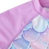 imageUMELOK Baby Girls One Piece Swimsuit Full Zip UPF 50 Sun Protection Swimwear Rash Guard Swim SuitScalespurple