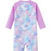 imageUMELOK Baby Girls One Piece Swimsuit Full Zip UPF 50 Sun Protection Swimwear Rash Guard Swim SuitScalespurple