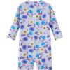 imageUMELOK Baby Girls One Piece Swimsuit Full Zip UPF 50 Sun Protection Swimwear Rash Guard Swim SuitYellow Flowerslight Purple
