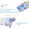 imageUMELOK Baby Girls One Piece Swimsuit Full Zip UPF 50 Sun Protection Swimwear Rash Guard Swim SuitYellow Flowerslight Purple