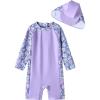 imageUMELOK Baby Girl Swimsuit Infant UPF 50 Bathing Suit Size MonthsPurple Floral