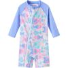 imageUMELOK Baby Girls One Piece Swimsuit Full Zip UPF 50 Sun Protection Swimwear Rash Guard Swim SuitPurple cute Fish