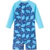 imageUMELOK Baby Boys Swimsuit Full Zip UPF 50 Sun Protection SwimwearBlue Fish