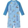 imageUMELOK Baby Boys Swimsuit Full Zip UPF 50 Sun Protection SwimwearBlue Lighthouse Boat