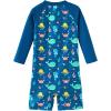 imageUMELOK Baby Boys Swimsuit Full Zip UPF 50 Sun Protection SwimwearBlue Ocean