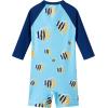 imageUMELOK Baby Boys Swimsuit Full Zip UPF 50 Sun Protection SwimwearBluegoldfish