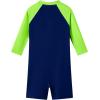 imageUMELOK Baby Boys Swimsuit Full Zip UPF 50 Sun Protection SwimwearFluorescent Greennavy Blue