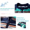 imageUMELOK Baby Boys Swimsuit Full Zip UPF 50 Sun Protection SwimwearGreen Orange Navy Blue Stripe