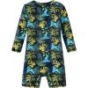 imageUMELOK Baby Boys Swimsuit Full Zip UPF 50 Sun Protection SwimwearNavy Leaves