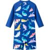 imageUMELOK Baby Boys Swimsuit Full Zip UPF 50 Sun Protection SwimwearSharks and Whales