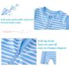 imageUMELOK Baby Boys Swimsuit Full Zip UPF 50 Sun Protection SwimwearSky Bluestripe