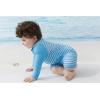 imageUMELOK Baby Boys Swimsuit Full Zip UPF 50 Sun Protection SwimwearSky Bluestripe