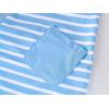 imageUMELOK Baby Boys Swimsuit Full Zip UPF 50 Sun Protection SwimwearSky Bluestripe