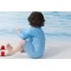imageUMELOK Baby Boys Swimsuit Full Zip UPF 50 Sun Protection SwimwearSky Bluestripe