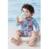 imageUMELOK Baby Boys Swimsuit Full Zip UPF 50 Sun Protection SwimwearStriped Crab