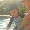 imageUMELOK Baby Boys UPF 50 Sun Protection One Piece Rashguard Swimsuit with Snap BottomBeacon Printing