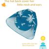 imageUMELOK Baby Boys UPF 50 Sun Protection One Piece Rashguard Swimsuit with Snap BottomBlue  Coconut Trees
