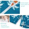 imageUMELOK Baby Boys UPF 50 Sun Protection One Piece Rashguard Swimsuit with Snap BottomBlue  Coconut Trees