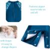 imageUMELOK Baby Boys UPF 50 Sun Protection One Piece Rashguard Swimsuit with Snap BottomBlue Body  Shark
