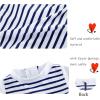 imageUMELOK Baby Boys UPF 50 Sun Protection One Piece Rashguard Swimsuit with Snap BottomBlue Stripes