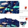 imageUMELOK Baby Boys UPF 50 Sun Protection One Piece Rashguard Swimsuit with Snap BottomColorful  Fish