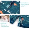 imageUMELOK Baby Boys UPF 50 Sun Protection One Piece Rashguard Swimsuit with Snap BottomDark Blue  Shark
