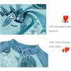 imageUMELOK Baby Boys UPF 50 Sun Protection One Piece Rashguard Swimsuit with Snap BottomDusty Blue  Whale