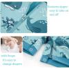 imageUMELOK Baby Boys UPF 50 Sun Protection One Piece Rashguard Swimsuit with Snap BottomDusty Blue  Whale