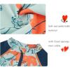 imageUMELOK Baby Boys UPF 50 Sun Protection One Piece Rashguard Swimsuit with Snap BottomOrange  Blue  Dinosaur