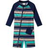 Green Orange Navy Blue Stripe