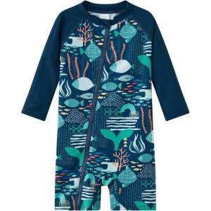 imageUMELOK Baby Boys Swimsuit Full Zip UPF 50 Sun Protection SwimwearOceannavy Blue