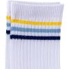 imageUMELOK Kids Athletic Socks Cotton Crew Socks for Boys and Girls with Stripes and Flower 4 PairsMulticolor Stripes