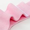imageUMELOK Kids Athletic Socks Cotton Crew Socks for Boys and Girls with Stripes and Flower 4 PairsPink Grey Stripes