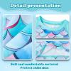 imageUMELOK Toddler and Little Girls Rash Guard Sets with Bikini Bottoms SwimwearAqua  Merrnaid