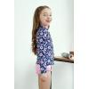 imageUMELOK Toddler and Little Girls Rash Guard Sets with Bikini Bottoms SwimwearNavyPink  Carnation