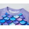 imageUMELOK Toddler and Little Girls Rash Guard Sets with Bikini Bottoms SwimwearPurple  Merrnaid