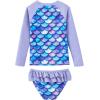 imageUMELOK Toddler and Little Girls Rash Guard Sets with Bikini Bottoms SwimwearPurple  Merrnaid